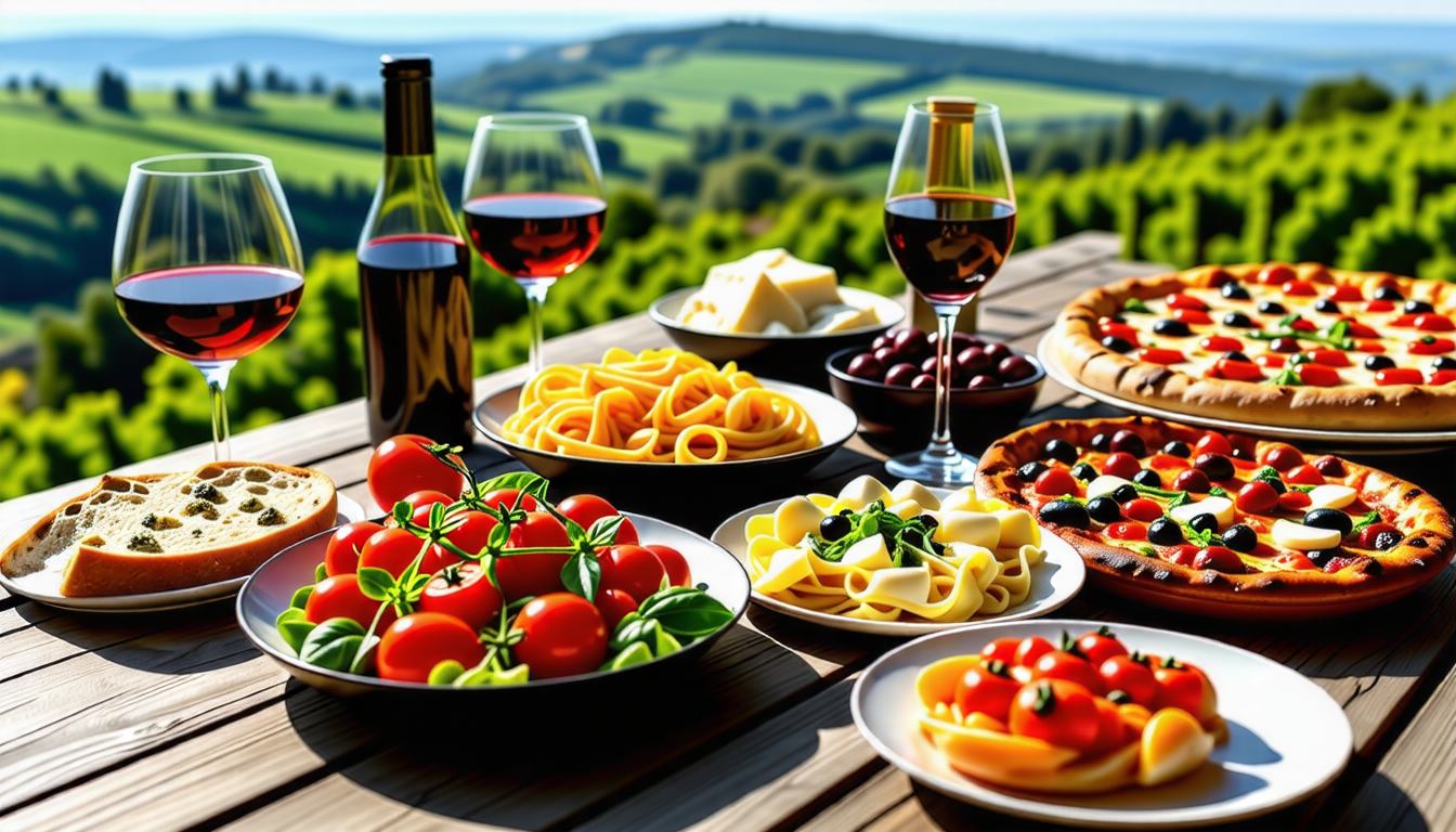 découvrez les délicieuses spécialités gourmandes d'italie ! explorez les saveurs authentiques des régions italiennes à travers des plats emblématiques, des desserts irrésistibles et des vins exquis. préparez-vous à un voyage culinaire inoubliable au cœur de la cuisine italienne.